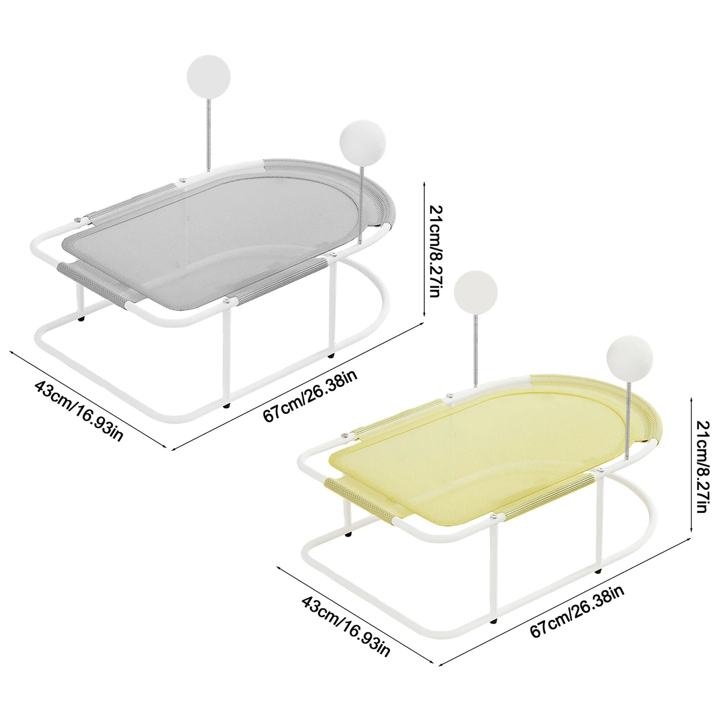 Elevated Cat Bed With Washable Mesh Free Standing Hammock