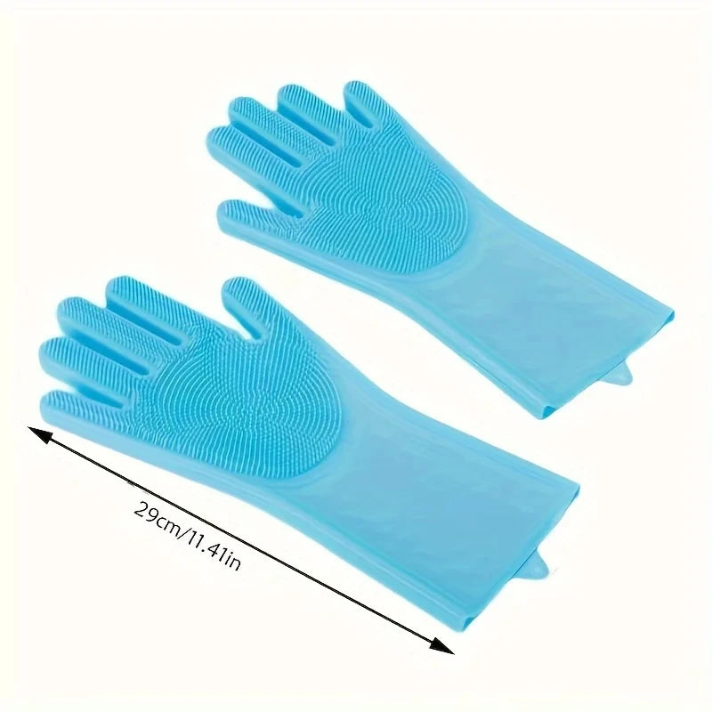 Eco Silicone Pet Grooming Gloves for Bathing Deshedding