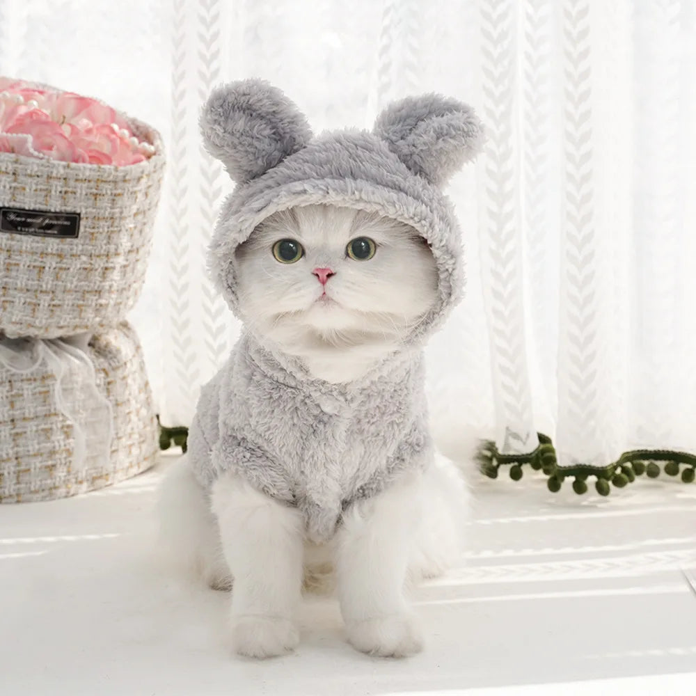 NONECN Pet Dog Soft Fleece Hoodie Coat For Dogs Cats