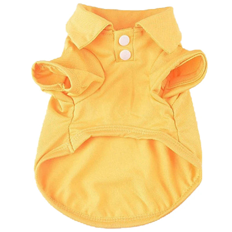 Doggyzstyle Spring Dog Shirts Breathable Polo Collar Vest For Dogs