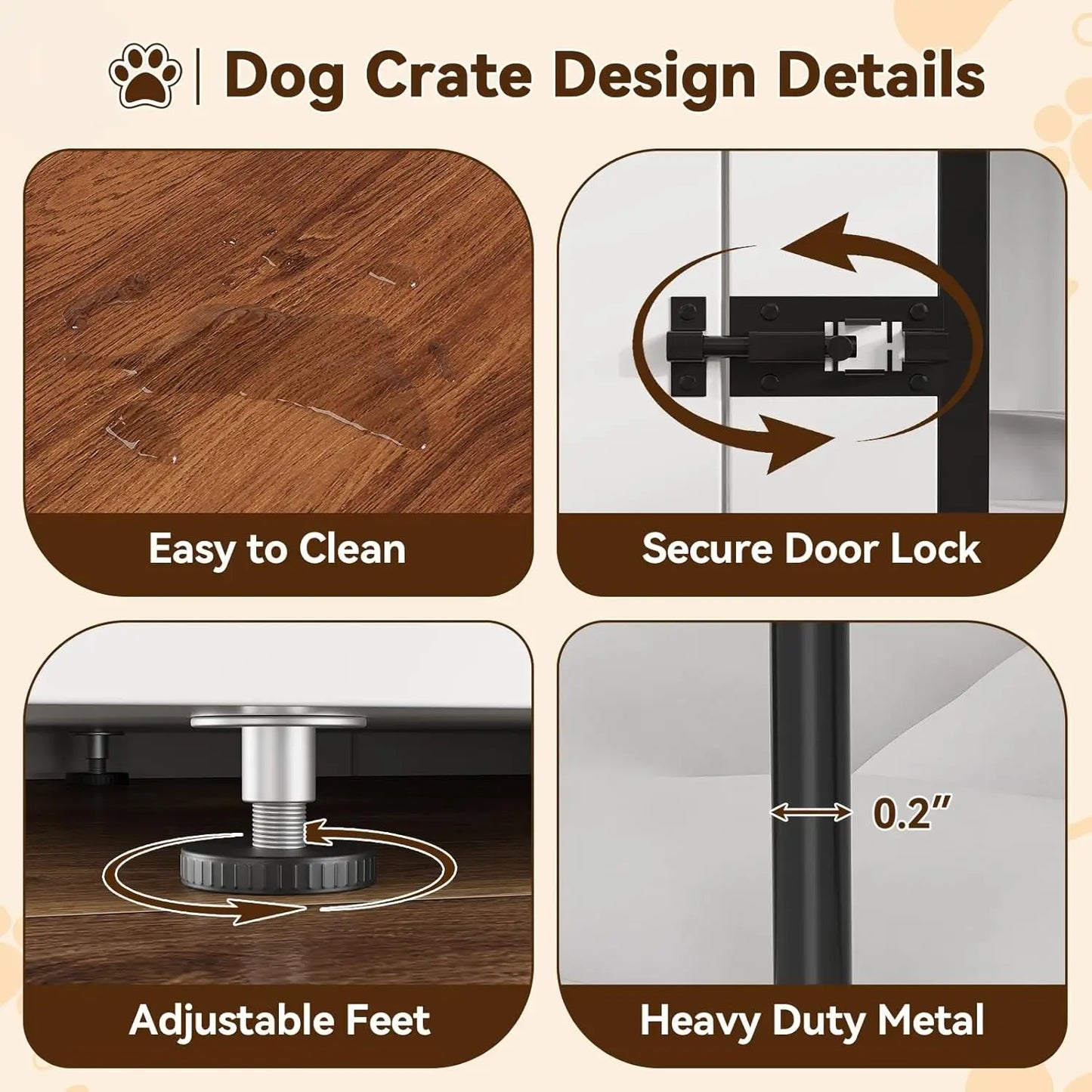 HiMISS Dog Crate Furniture Doubles As TV Stand And Kennel