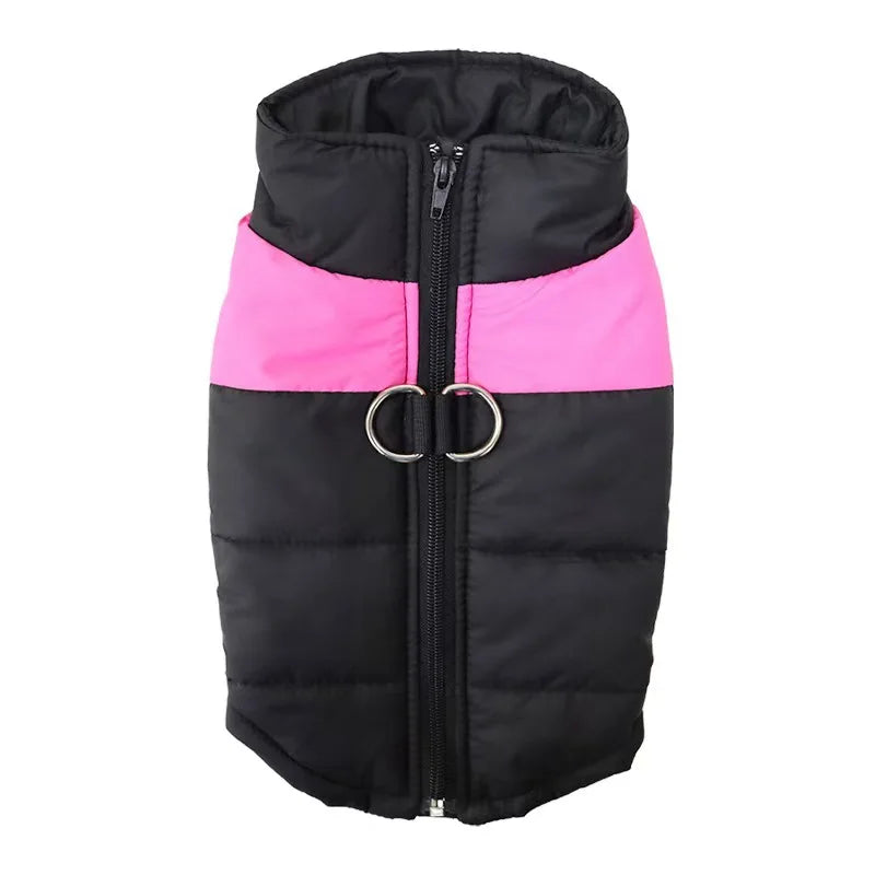 Waterproof Warm Dog Coat Winter Padded Jacket With Zipper