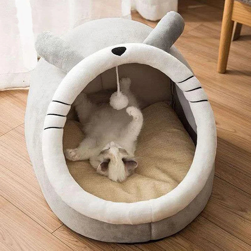 NONECN Deep Sleep Cat Bed Cartoon Pet Bed For Cats