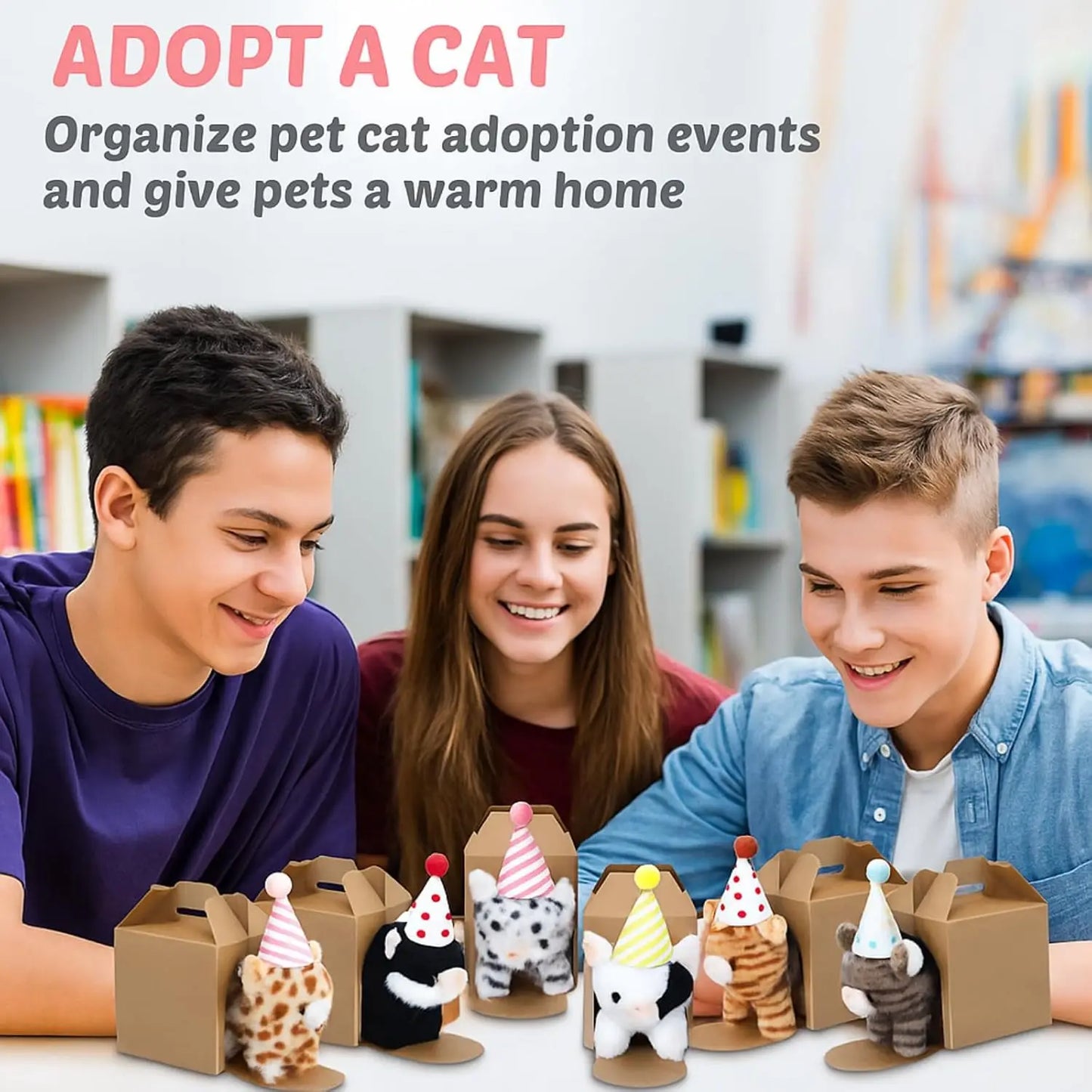 Mini Plush Cat Toys Set For Adoption Events And Parties