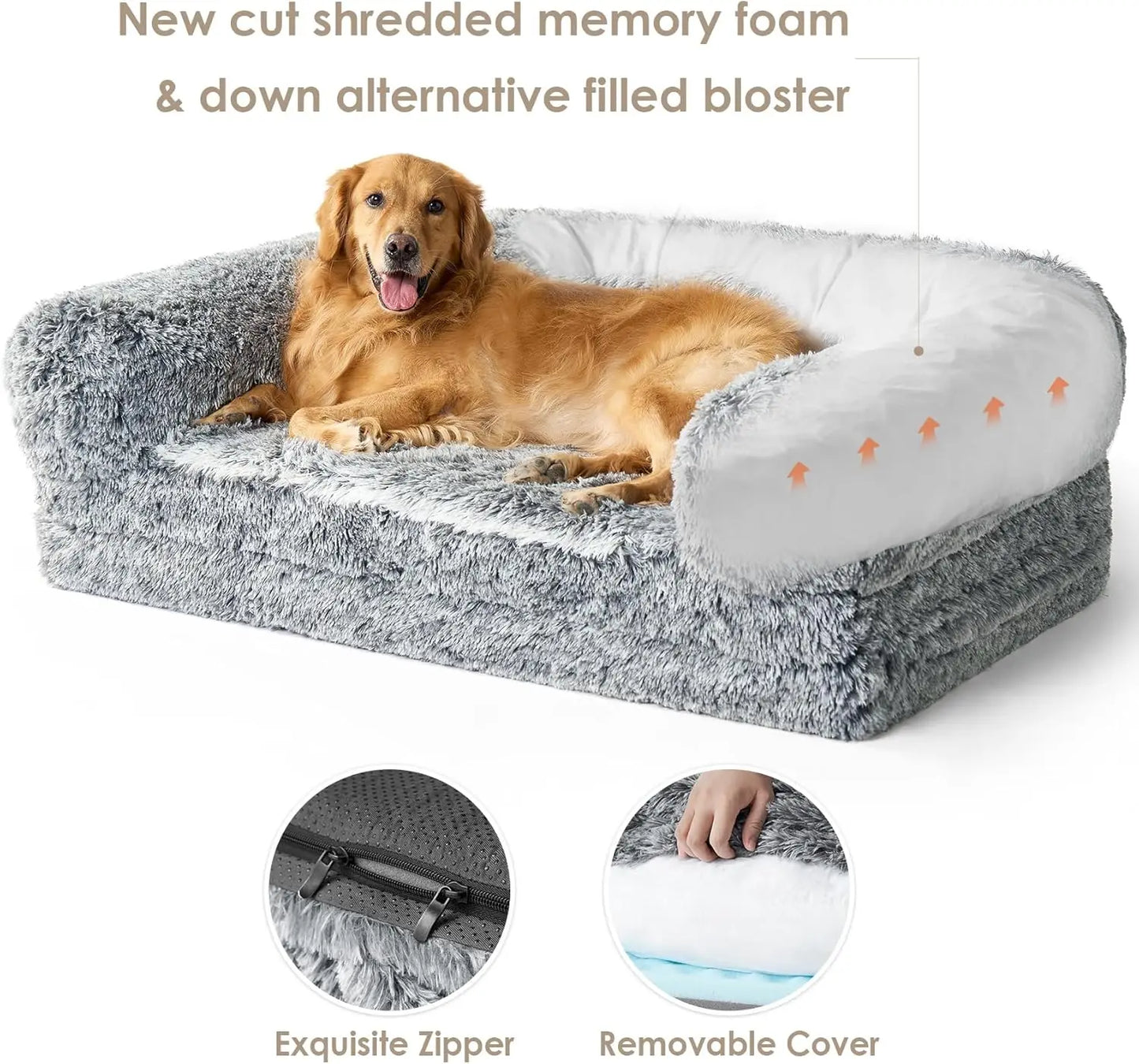 Foldable Orthopedic Memory Foam Bed For Adults And Pets