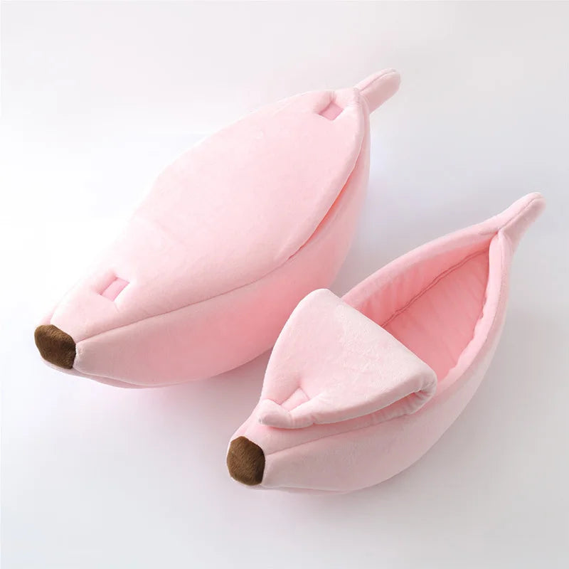 Banana Cat Bed House Cozy Cat Mat Basket Kennel Cushion
