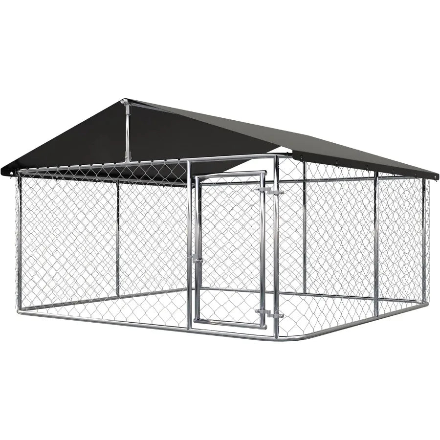 Outdoor Dog Enclosure Heavy Duty Mesh Cage Secure Lock