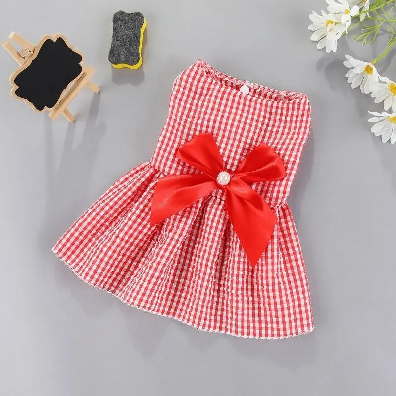 NONECN Flower Princess Dog Dress For Small Dogs Summer Skirt