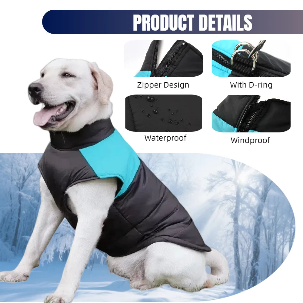 Waterproof Winter Dog Vest For Small Dogs With D Ring