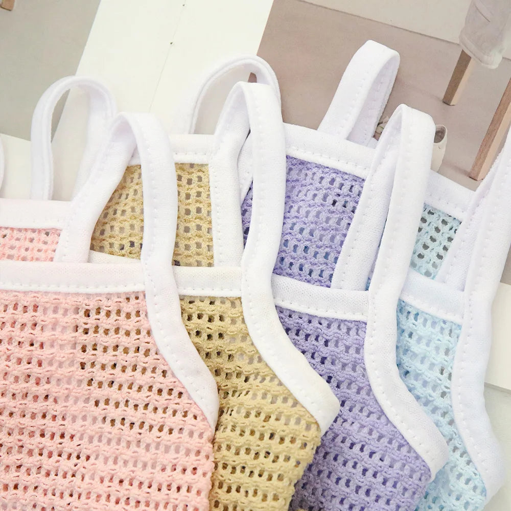 NONECN Pet Dress Mesh Breathable Strap Skirt For Cats Dogs