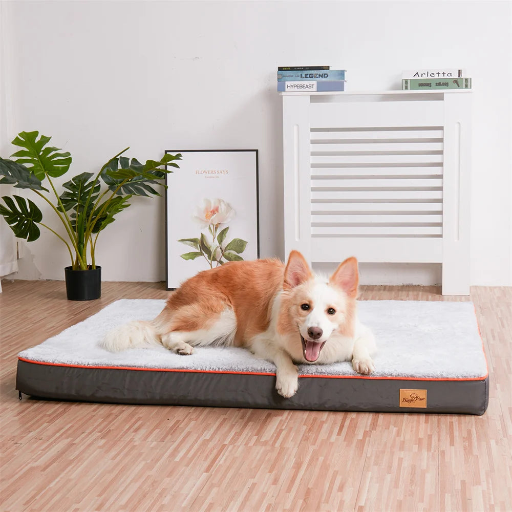 BORWARTCN Orthopedic Memory Foam Dog Bed Waterproof Washable