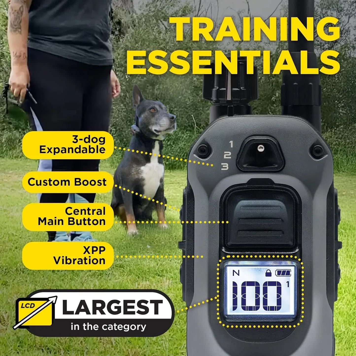 280X E Collar With Remote For Stubborn Dogs Waterproof LED