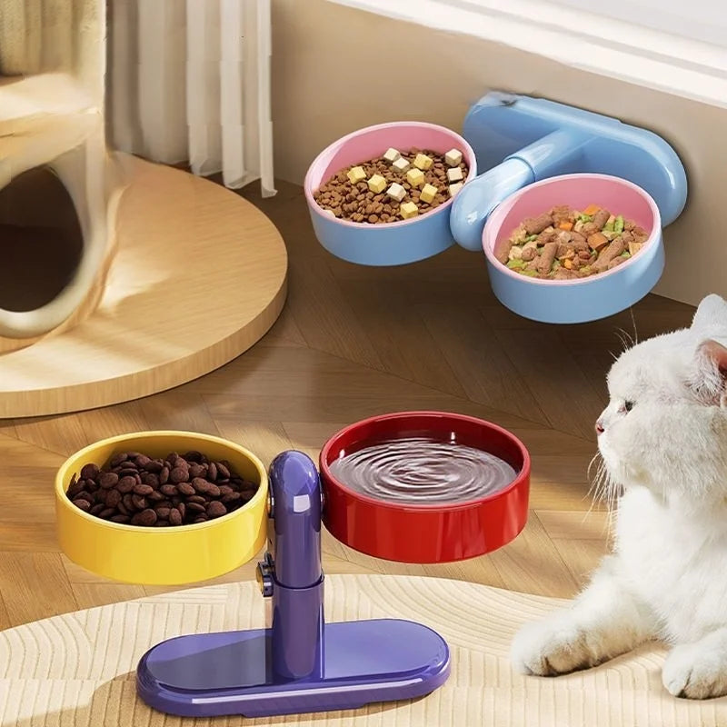 Elevated Pet Feeder For Small Dogs With Height Adjustable Bowls