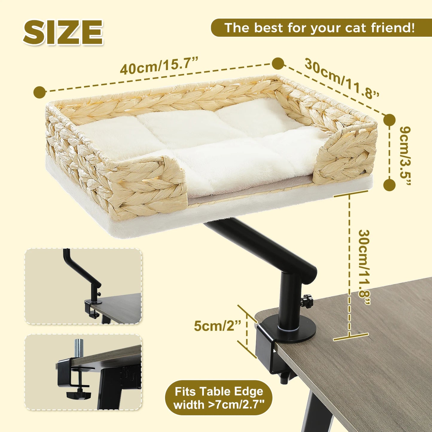 PAWZ Road Cat Desk Bed 360 Rotatable Hammock