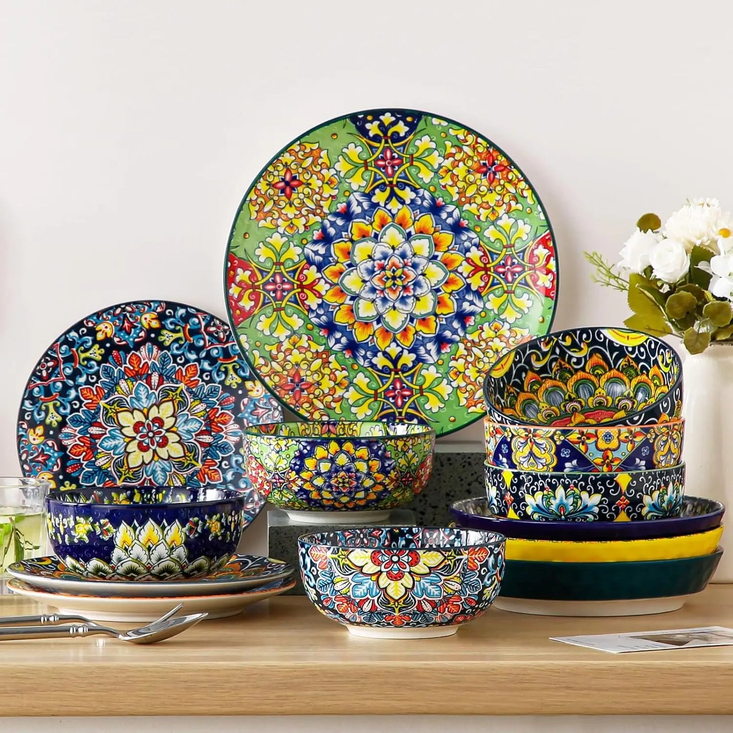 Ceramic Soup Bowls Set Microwave And Dishwasher Safe