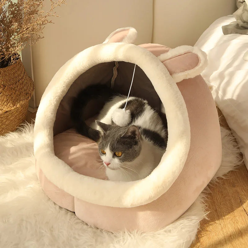 NONECN Deep Sleep Cat Bed Cartoon Pet Bed For Cats