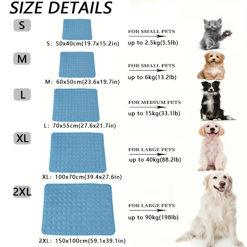 Dog And Cat Cooling Mat Self Cooling Pad Durable Bed