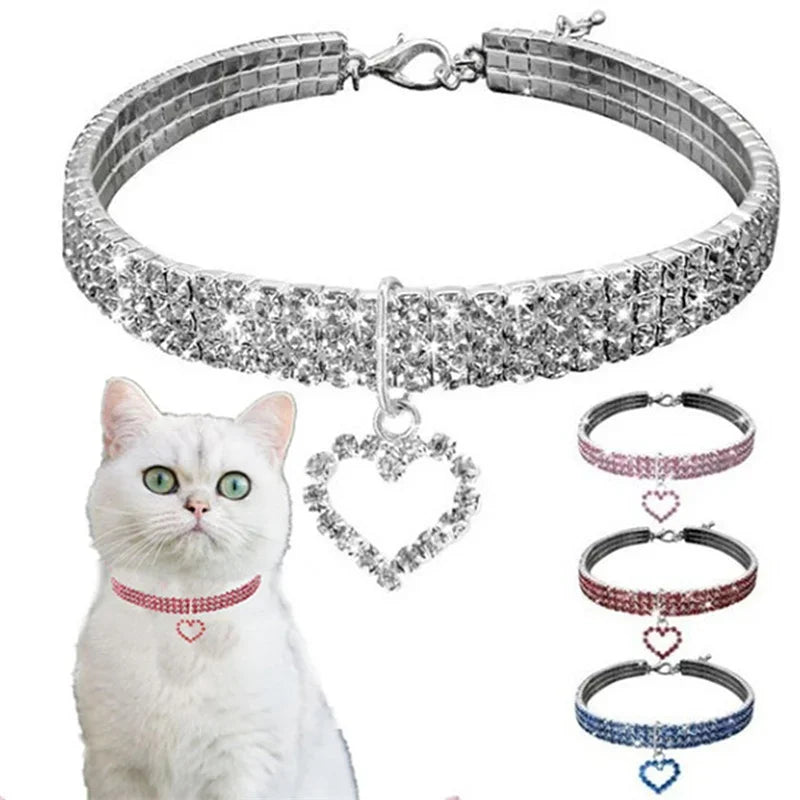 Bling Rhinestone Dog Collar With Crystals And Jeweled Accents