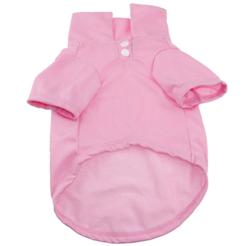 Doggyzstyle Spring Dog Shirts Breathable Polo Collar Vest For Dogs