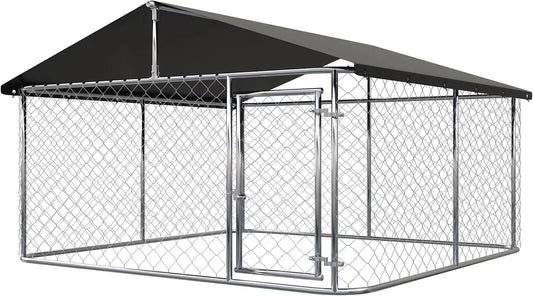Heavy Duty Outdoor Dog Kennel With Secure Lock Galvanized Steel