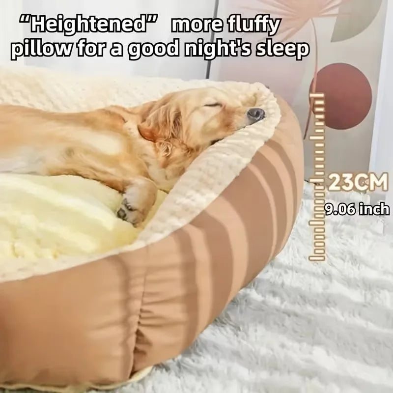 NONECN Cozy Rectangular Dog Bed With Removable Washable Cushion