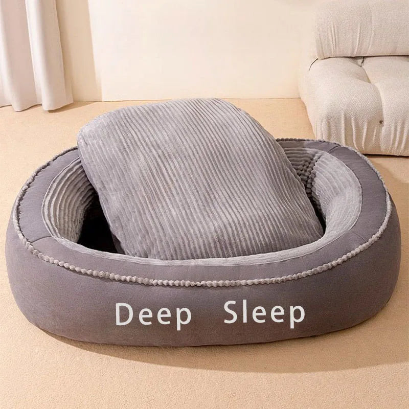 Donut Round Pet Bed For Dogs And Cats Washable Cushion