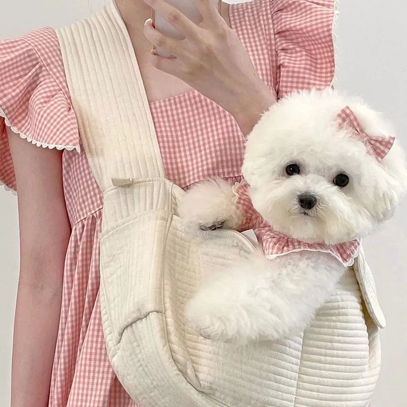 NONECN Plaid Lace Dog Dress Wearable for Pets All Seasons
