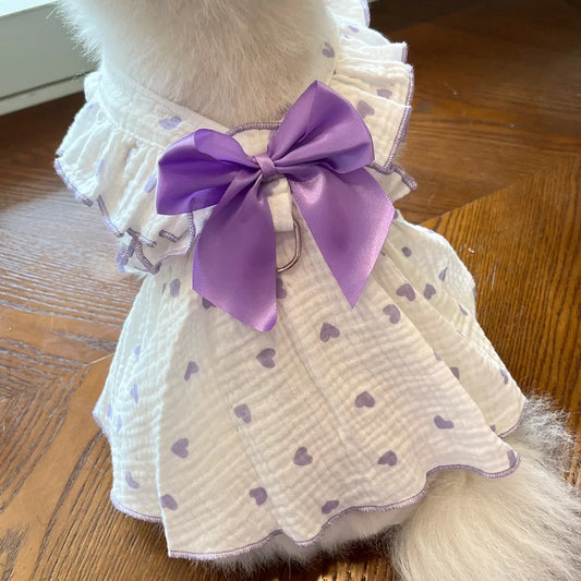 All Cotton Pet Dress For Dogs And Cats, Spring Summer