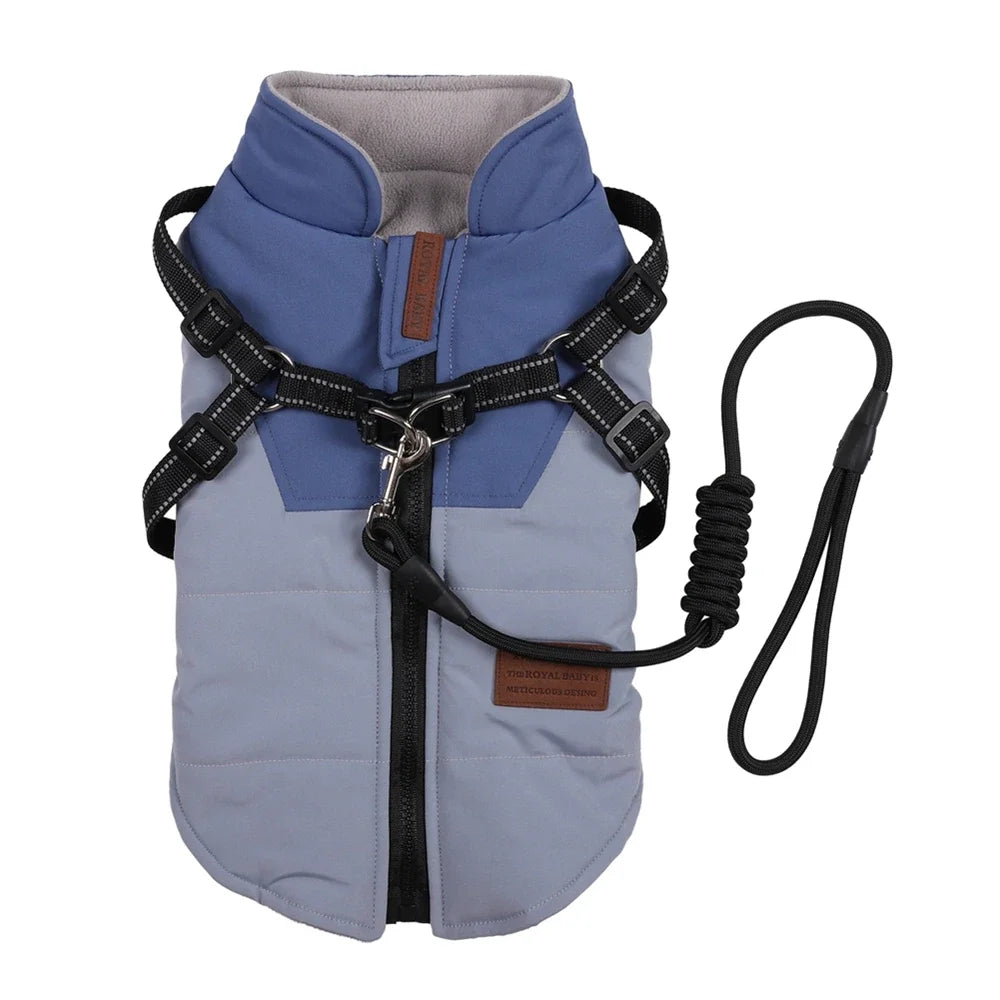 Winter Dog Jacket With Harness Waterproof Coat Labrador