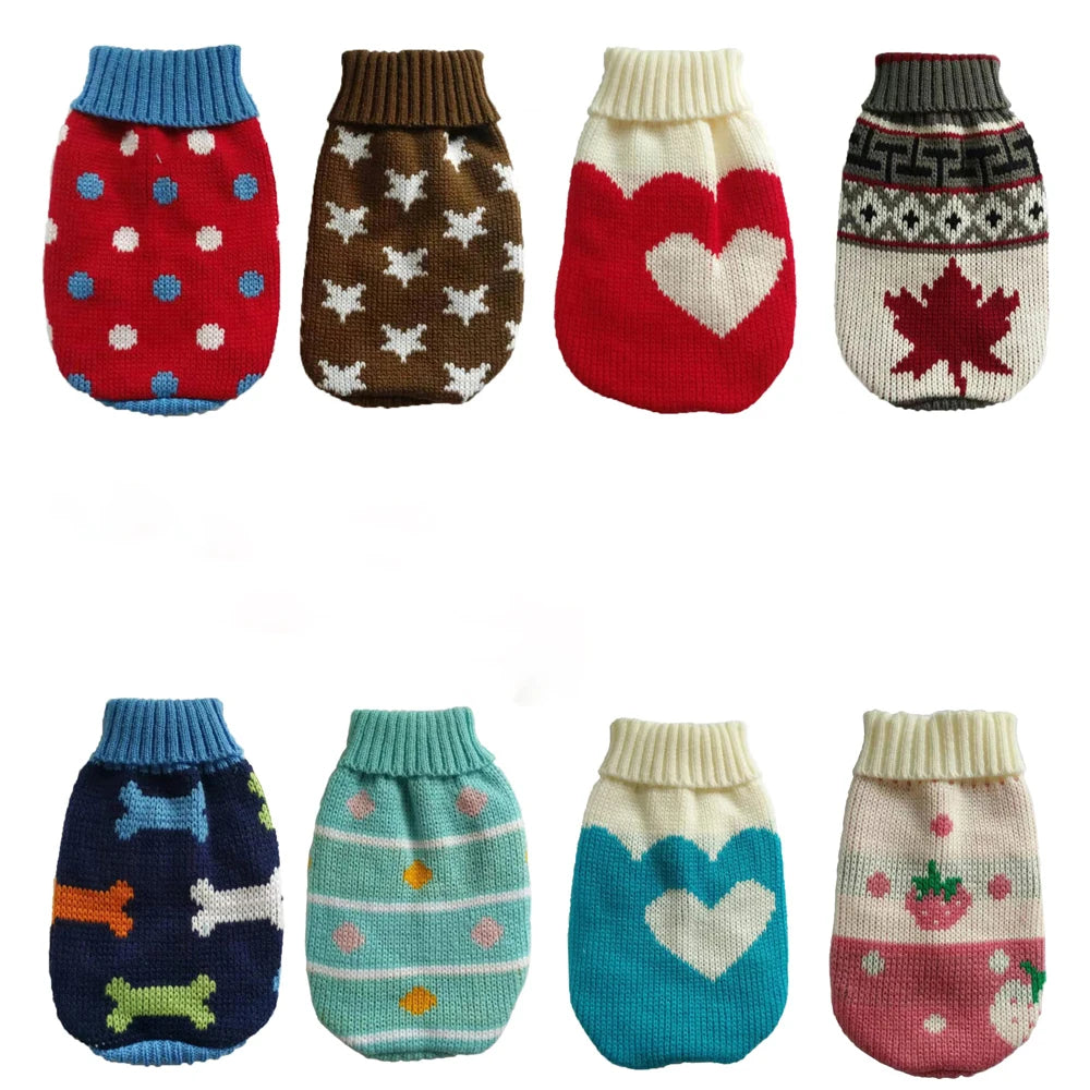 Warm Dog Sweater For Small To Medium Dogs Winter Coat