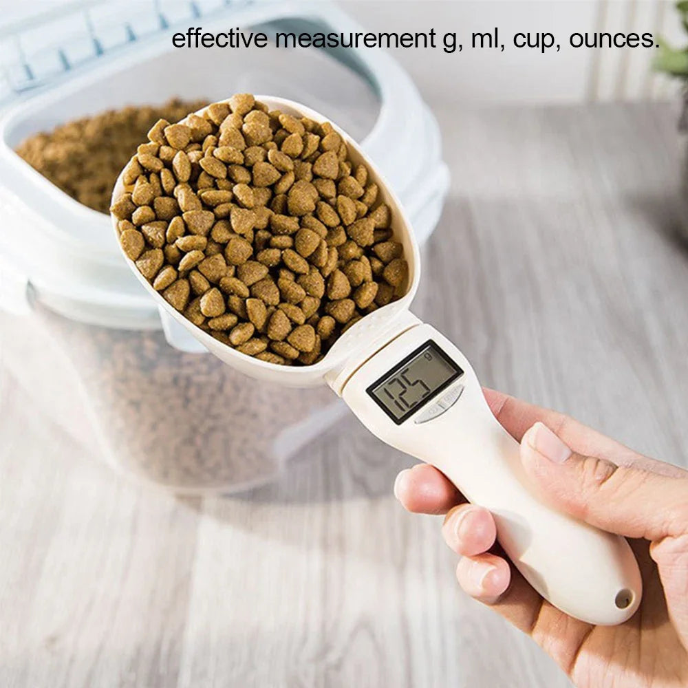 Pet Food Measuring Scoop Digital Scale With LED Display