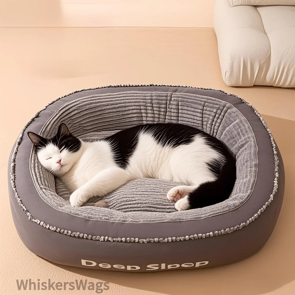 Donut Round Pet Bed For Dogs And Cats Washable Cushion