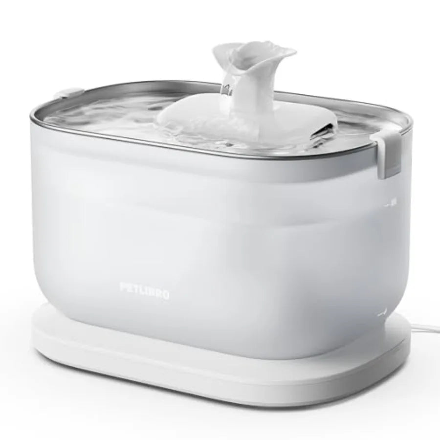Cat Water Fountain Stainless Steel Tray Wireless Pump Ultra Quiet