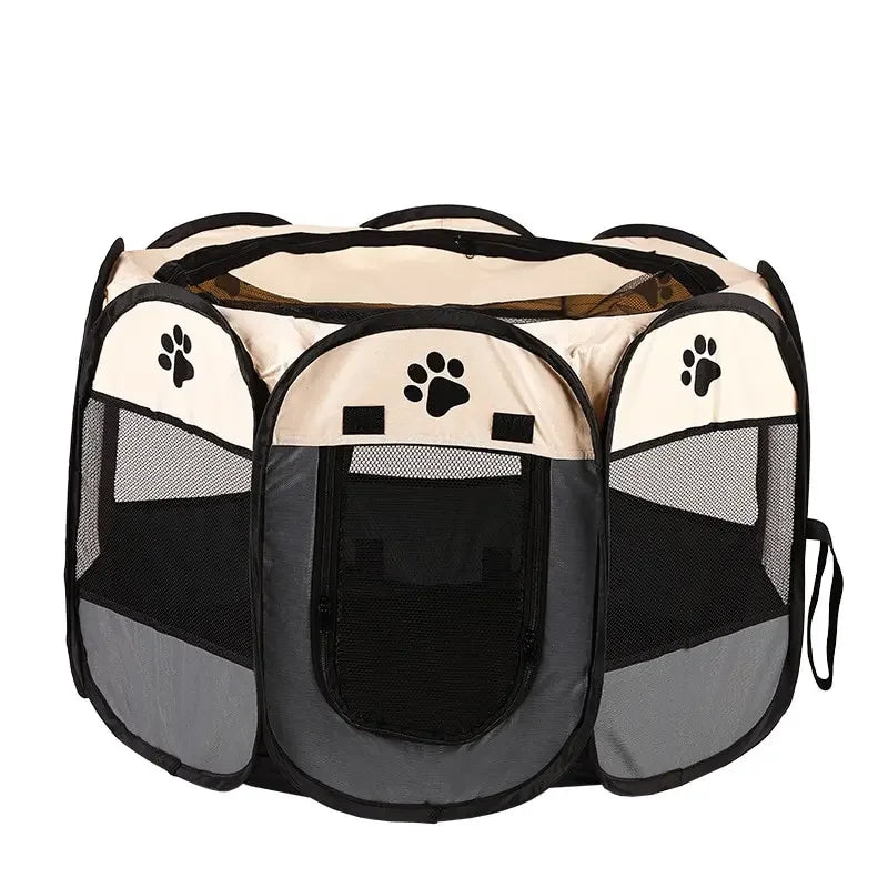 Portable Foldable Pet Tent Kennel Octagonal Shelter For Outdoor Use