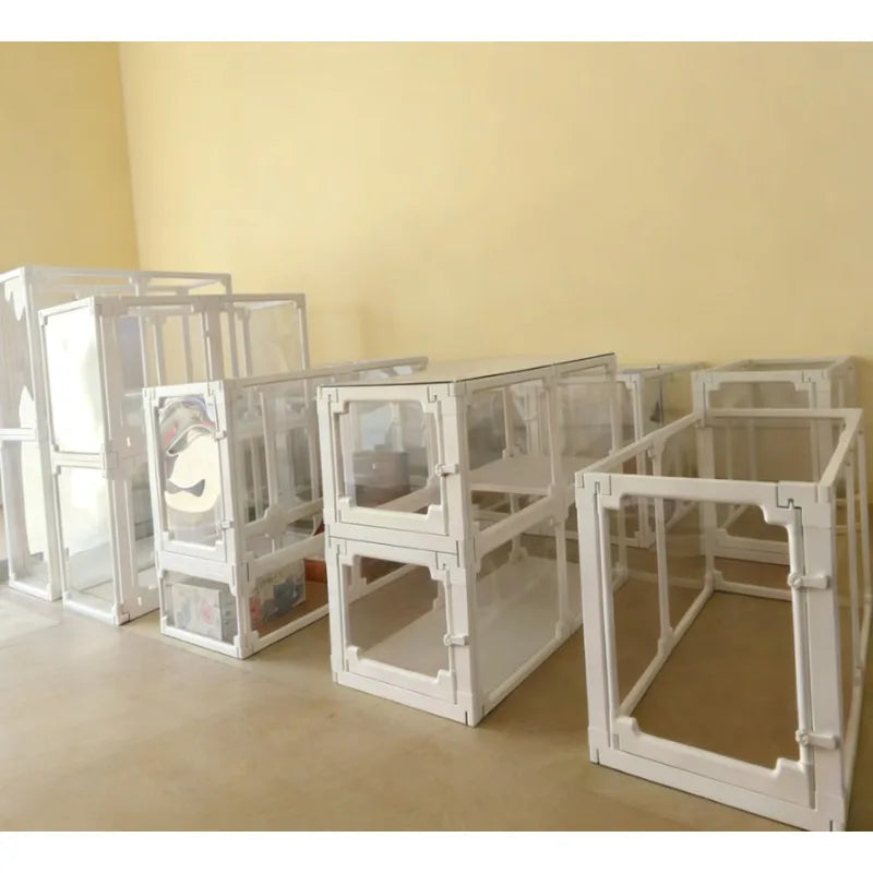 MBVM Transparent Indoor Dog Cage Easy Install Washable Barrier
