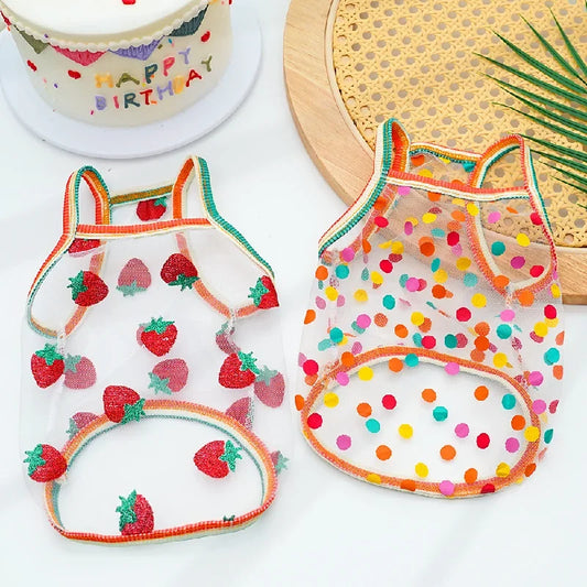 Summer Princess Dog Vest Breathable Pet Shirt