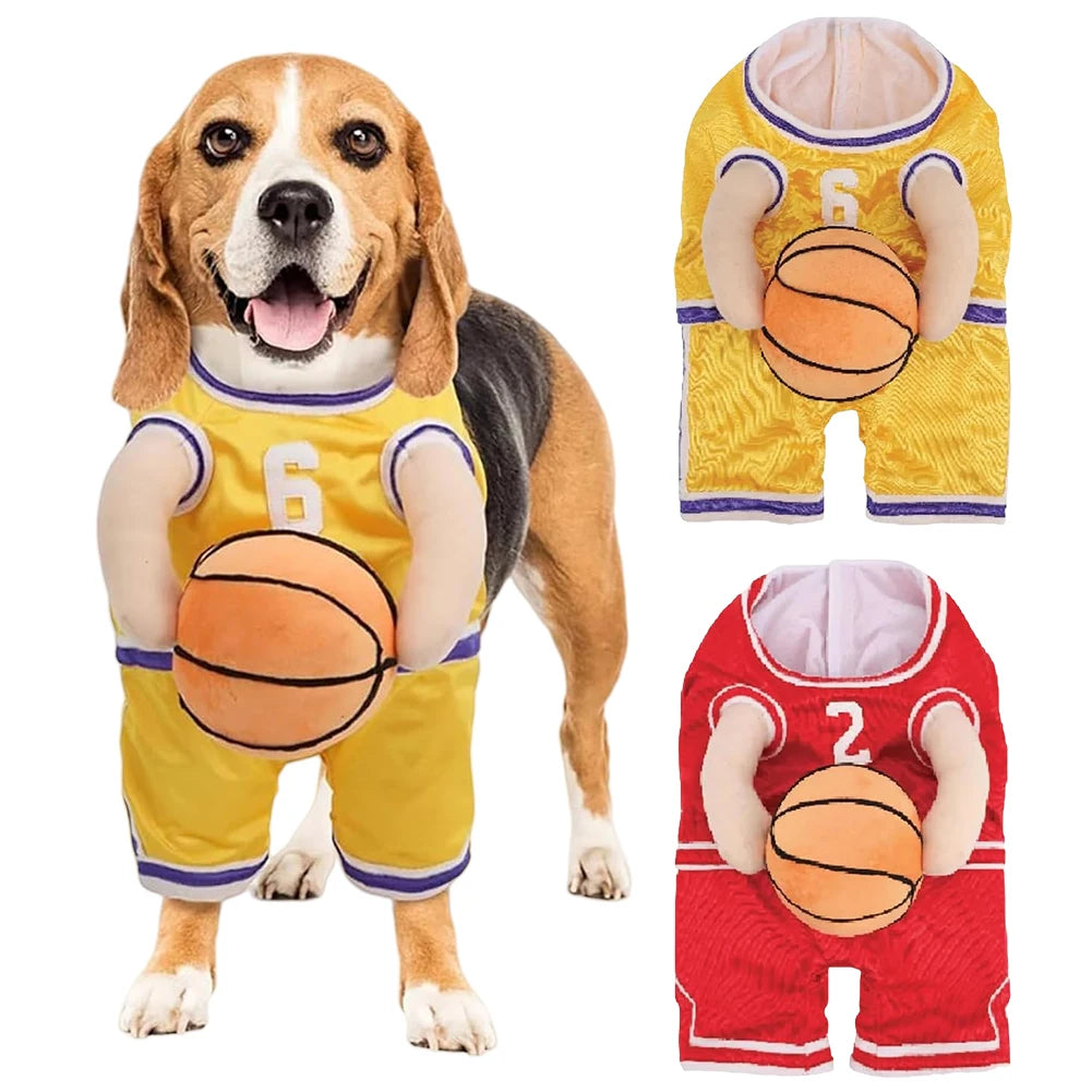 VAKIND Dog Basketball Player Costume With Ball Halloween Outfit