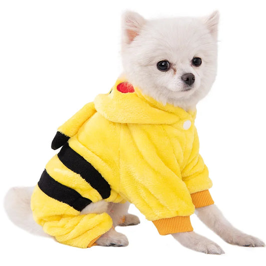 Soft Fleece Dog Hoodies And Jumpsuits For Small Dogs