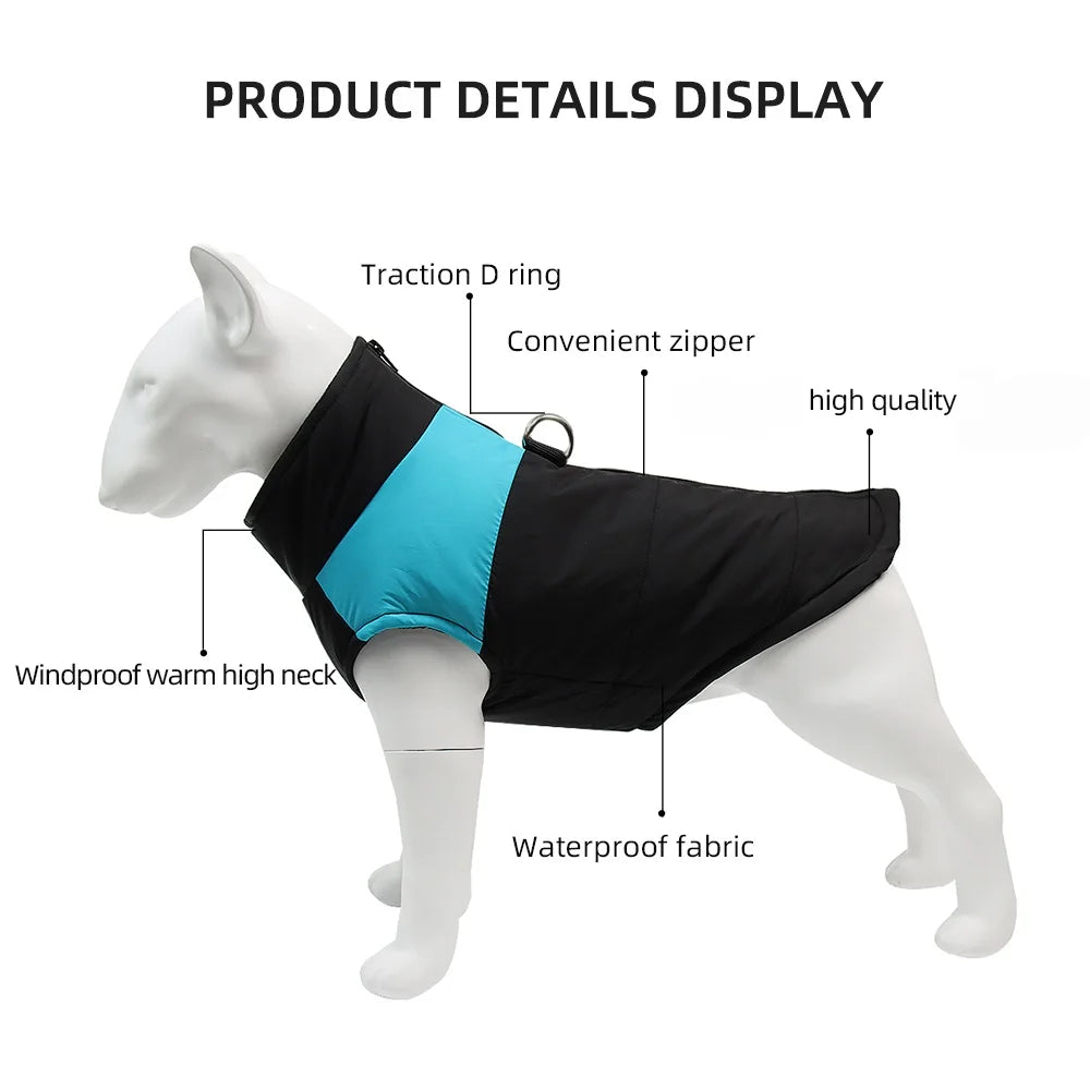 Waterproof Winter Dog Vest For Small Dogs With D Ring