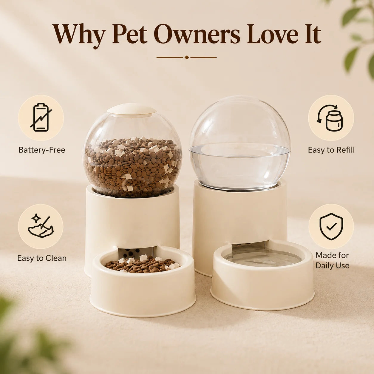 Automatic Gravity Feeder And Water Dispenser Spill Proof Dome Lid