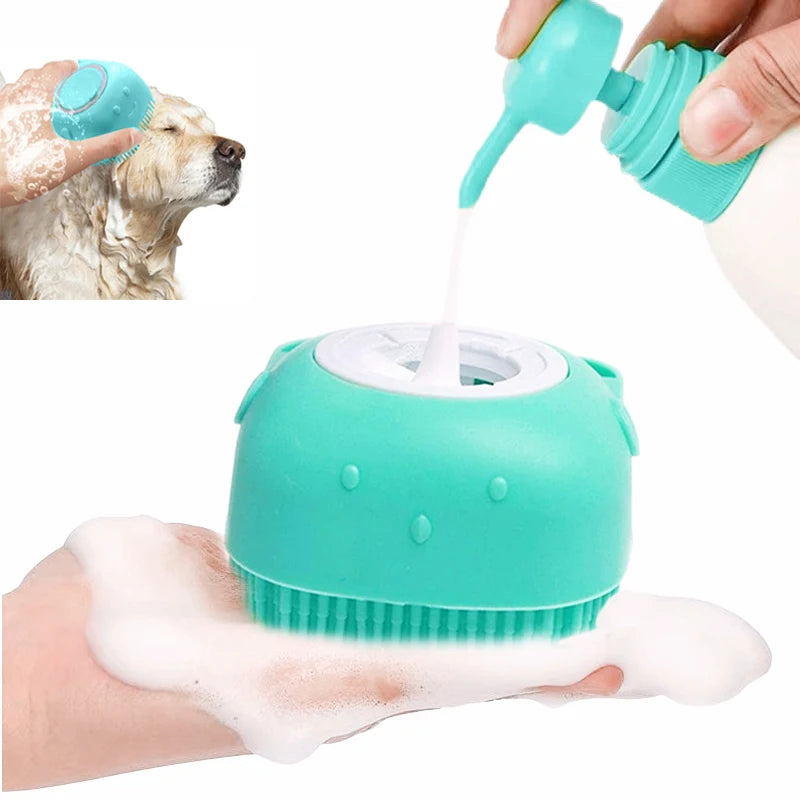 Soft Silicone Bathing Brush For Dog And Cat Grooming
