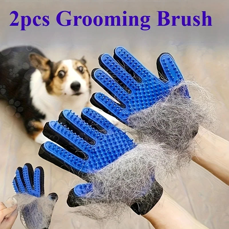 Pet Grooming Gloves Hair Removal for Dogs and Cats