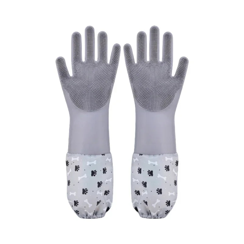 Pet Grooming Silicone Glove For Dog And Cat Bathing