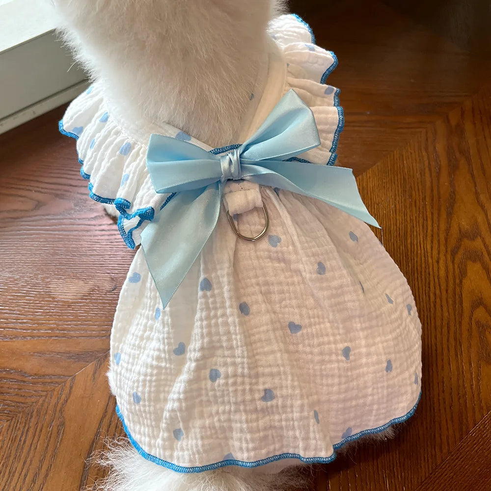 All Cotton Pet Dress For Dogs And Cats, Spring Summer