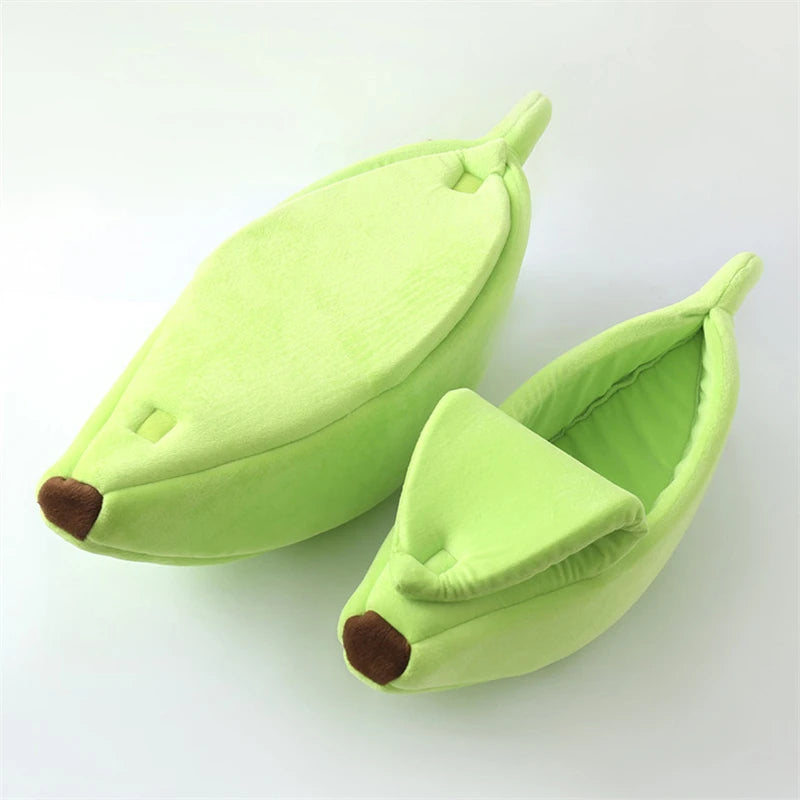 Banana Cat Bed House Cozy Cat Mat Basket Kennel Cushion