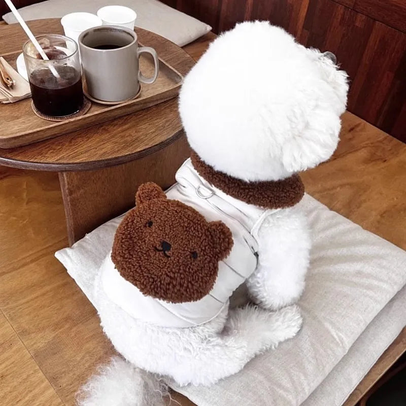 Dog Fleece Bear Rabbit Coat With Cotton Padding For Dogs