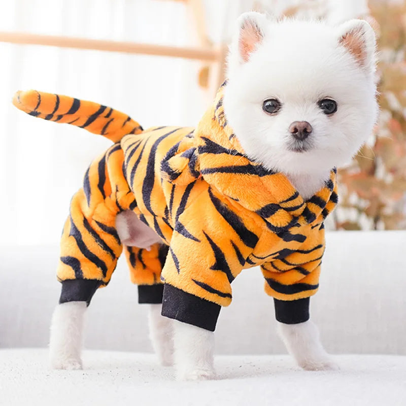 Soft Fleece Dog Hoodies And Jumpsuits For Small Dogs