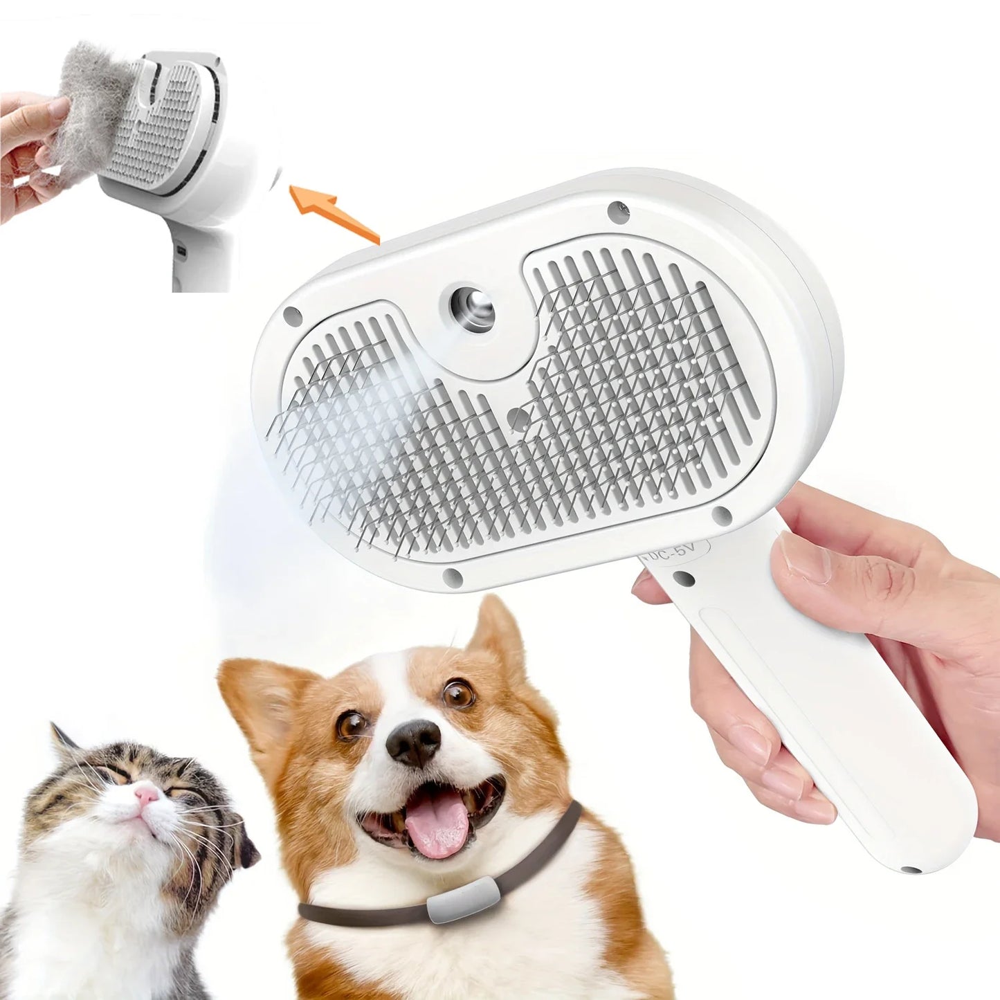 Pet Spray Grooming Comb For Dogs And Cats Steam Cleaning