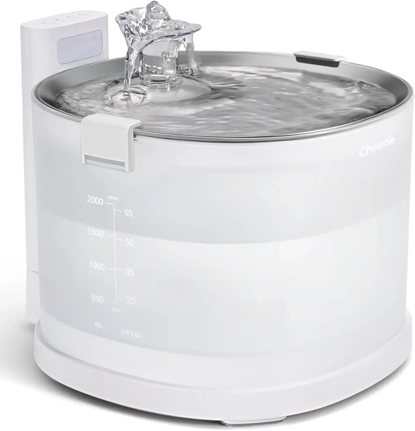 XMSJ Pumpless Cat Water Elfin Fountain Wireless Battery Powered