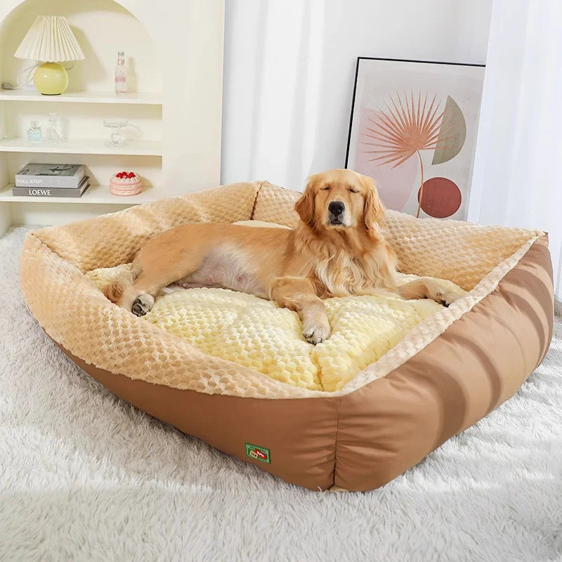 NONECN Cozy Rectangular Dog Bed With Removable Washable Cushion